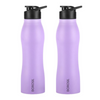 Borosil Hydra Grip Go Stainless Steel Water Bottle - Purple - Dista