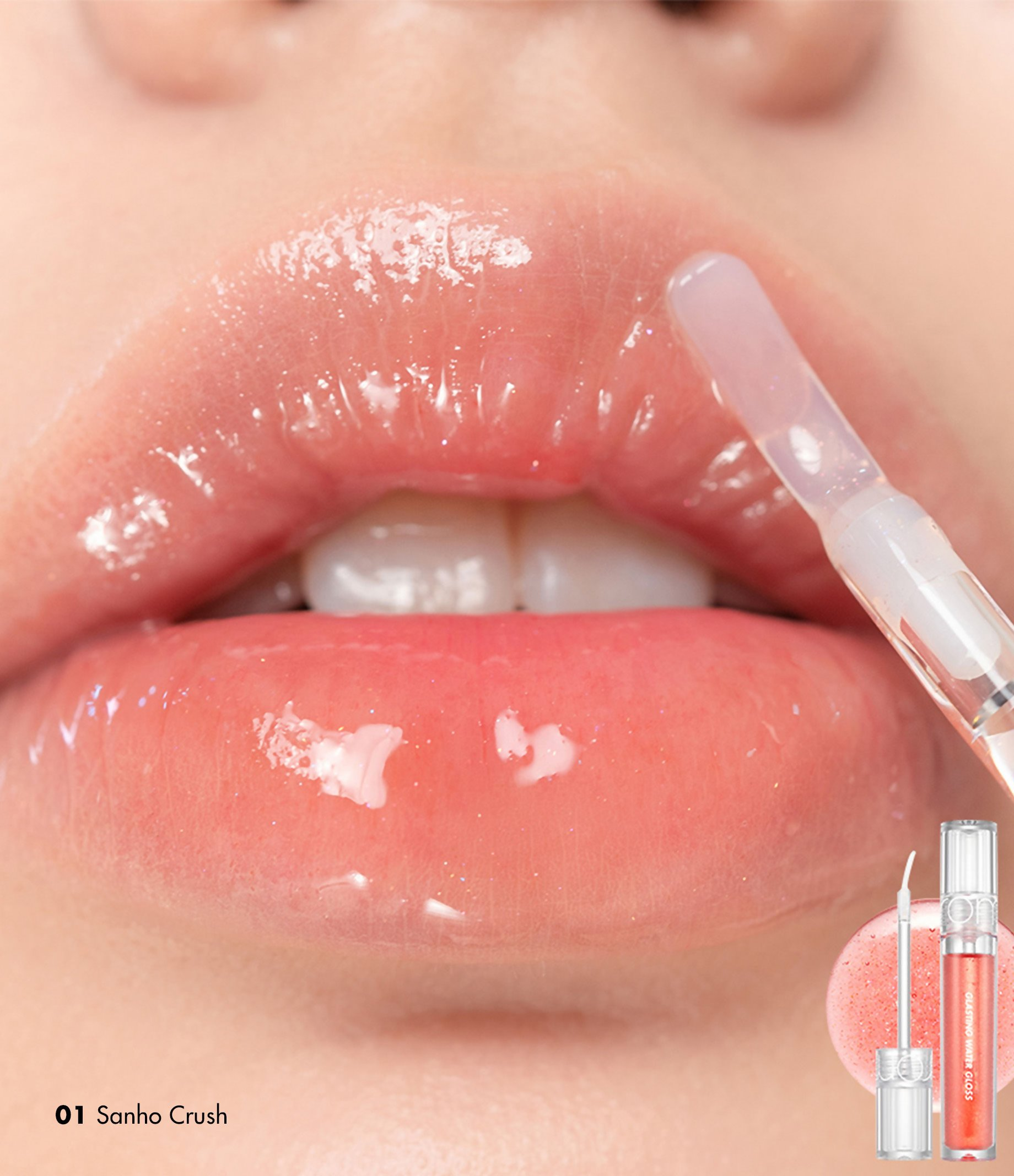 Rom&nd Glasting Water Gloss - 01 Sanho Crush - Distacart