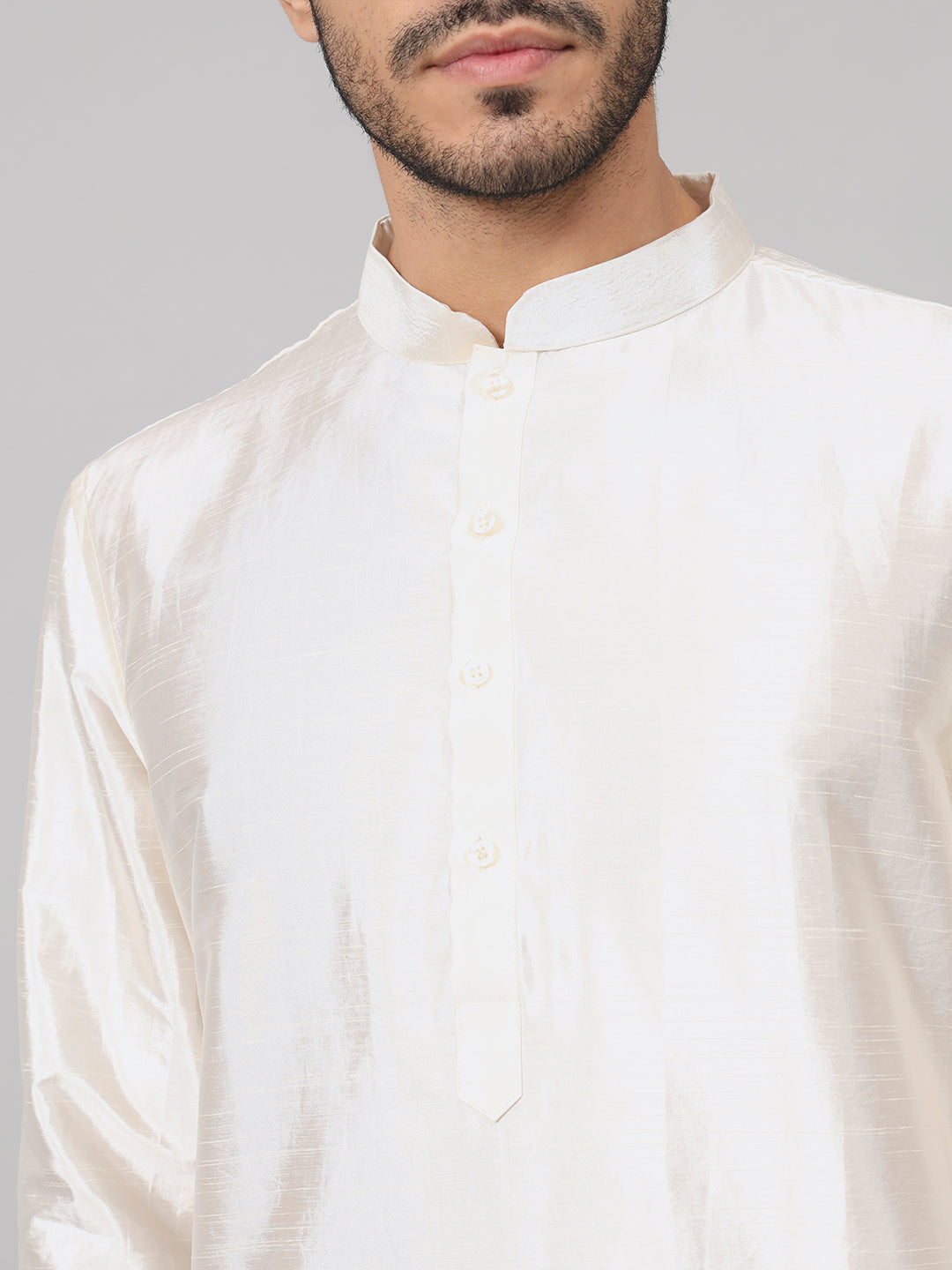 Contours Patels Embroidered Silk Kurta by Hilo Design - Distacart