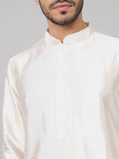 Contours Patels Embroidered Silk Kurta by Hilo Design - Distacart