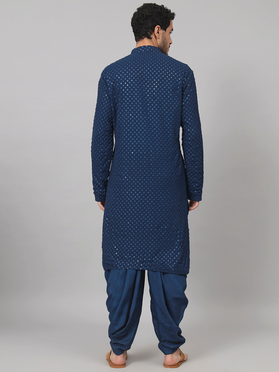 Teal Blue Mirror Kurta by Hilo Design