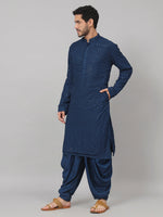 Thumbnail for Teal Blue Mirror Kurta by Hilo Design