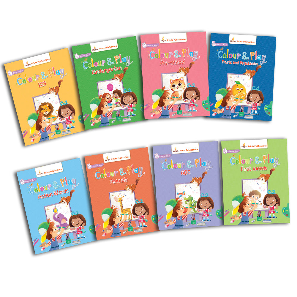 Colour and Play: (8 Book Set) - Prints Publications Editorial Team - Dista