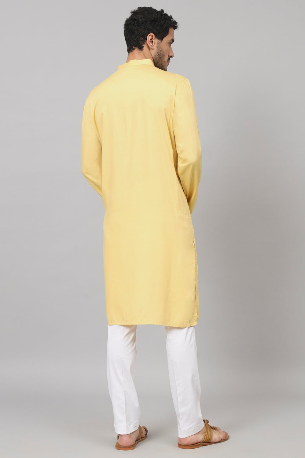 Neckline Embroidered Cotton Kurta by Hilo Design - Distacart
