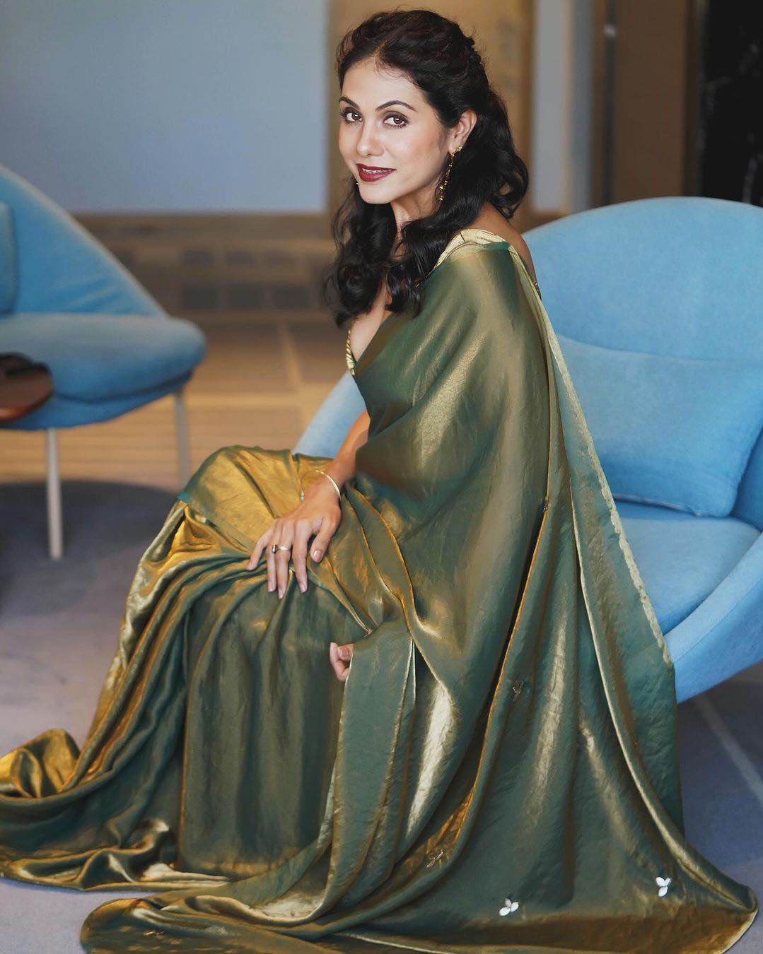 Lorenvalley Fashion Sheded Green Fendy Silk Wedding And Partywear Saree - Distacart