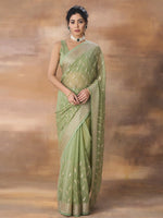 Thumbnail for kasee Floral Embroidered Art Silk Saree - Distacart