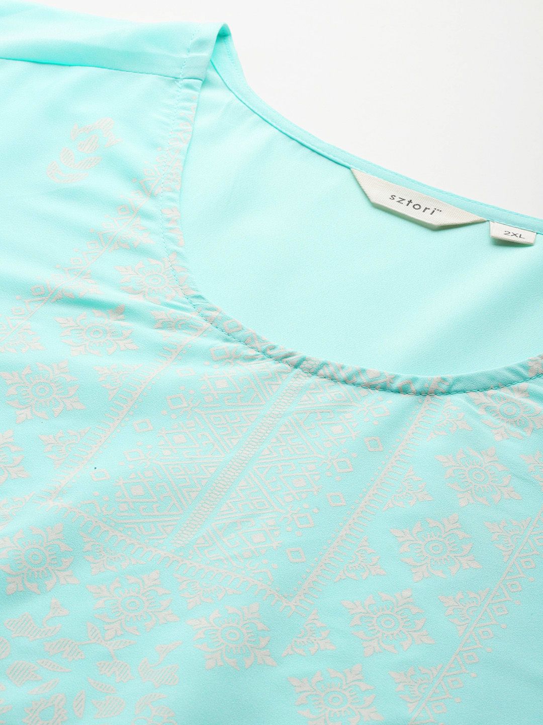 Sztori Plus Size Ethnic Motifs Printed Kurta - Distacart