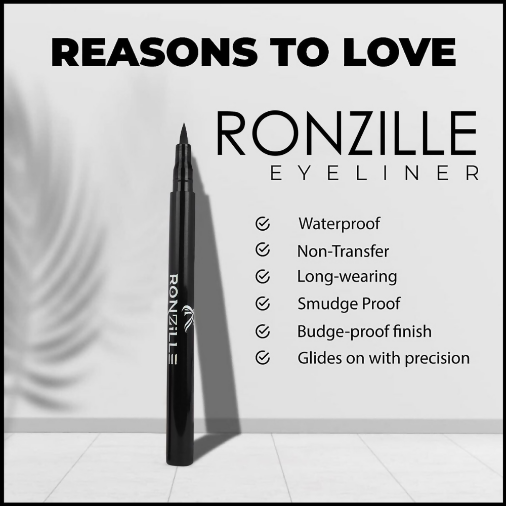 Ronzille Deep Black Sketch Matte Eyeliner Pencil Black - Dista
