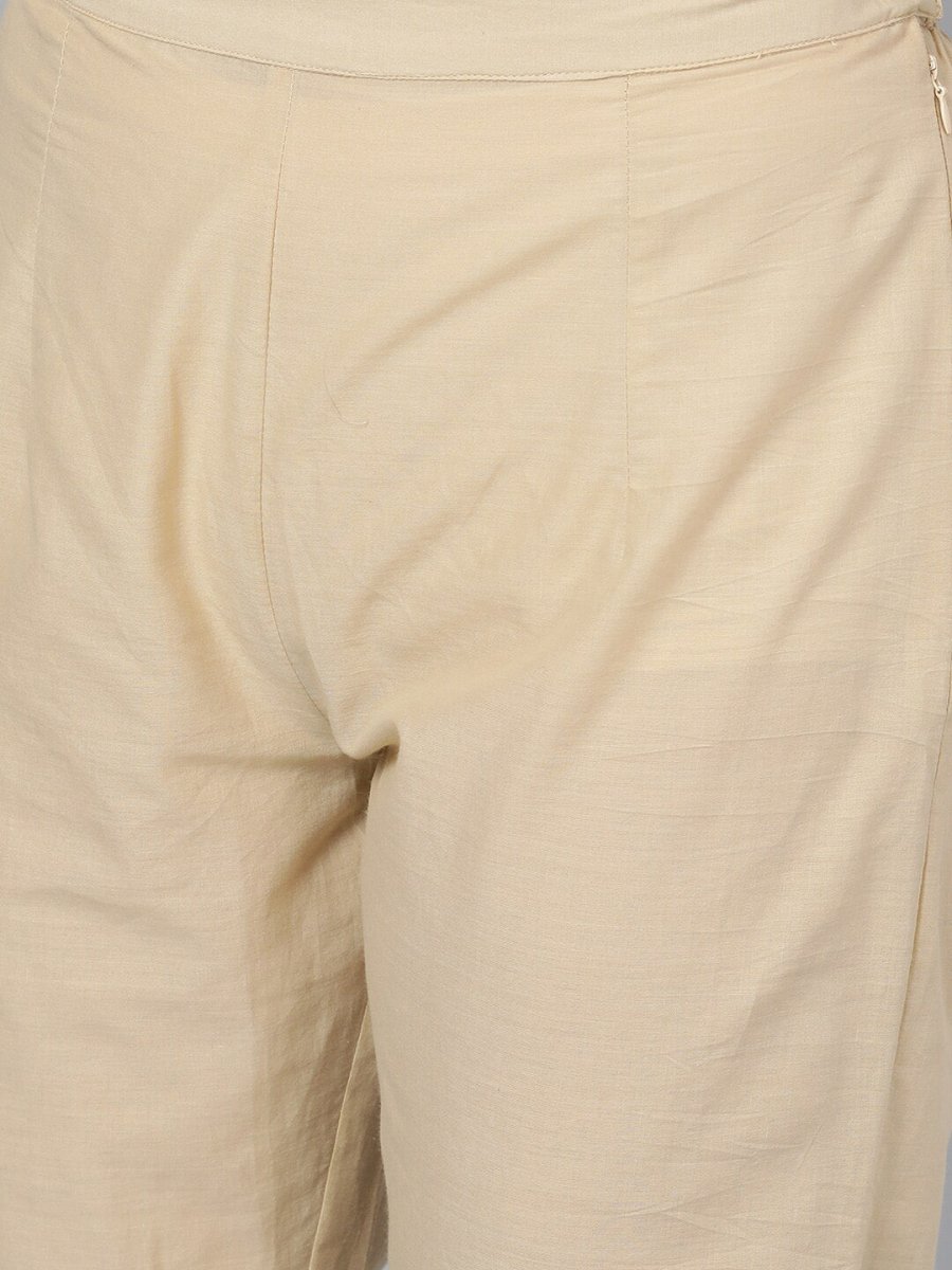 Aks Ethnic Motifs Printed Straight Pure Cotton Kurta with Trousers - Distacart