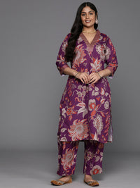Thumbnail for Ahalyaa Women's Traditional wear Kurta Set - Purple - Distacart