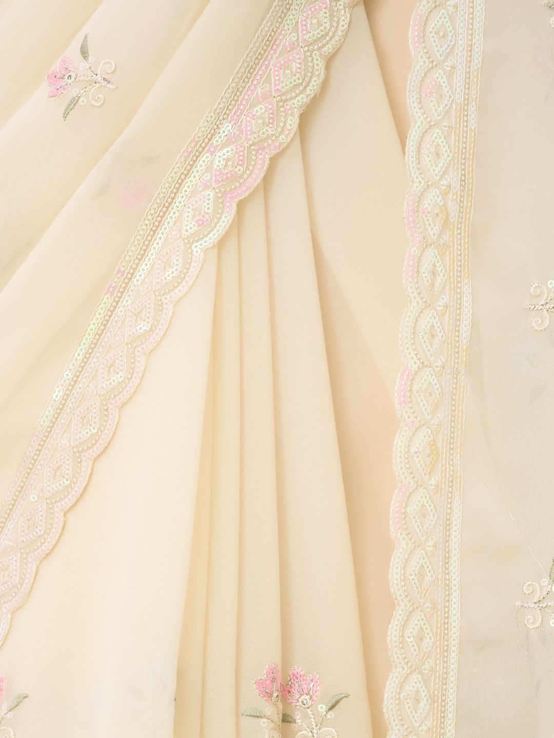 kasee Floral Embroidered Saree - Distacart