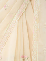 Thumbnail for kasee Floral Embroidered Saree - Distacart