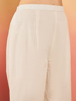 Thumbnail for Sangria Embroidered Pure Cotton Regular Kurta & Trousers With Dupatta