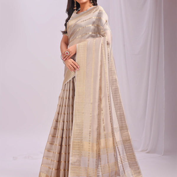 Astita Organza Cream Saree