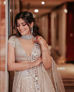 Thumbnail for Aastha Fashion Cream Georgette Designer Wedding Wear Lehenga Choli