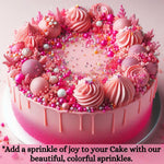 Thumbnail for hot pink sprinkles bottle for decoration bottle 100 g