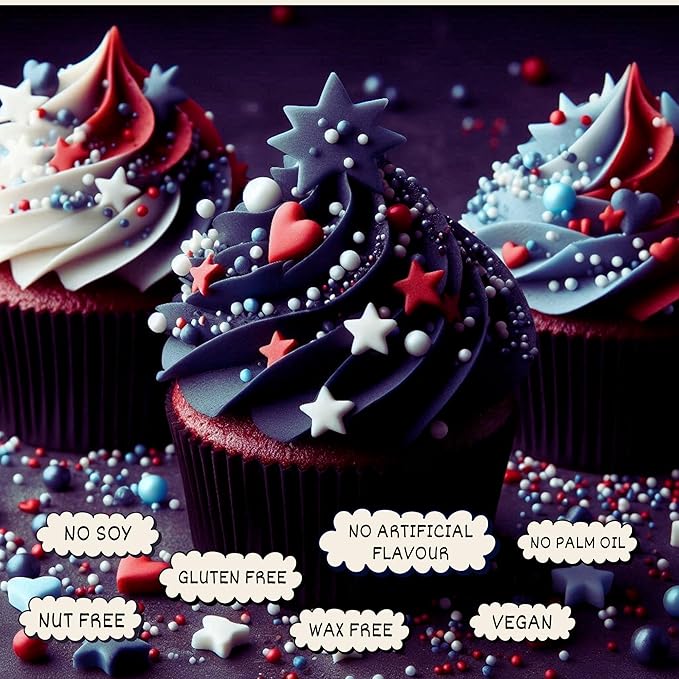 patriotic sprinkles for decoration 02 120 gm