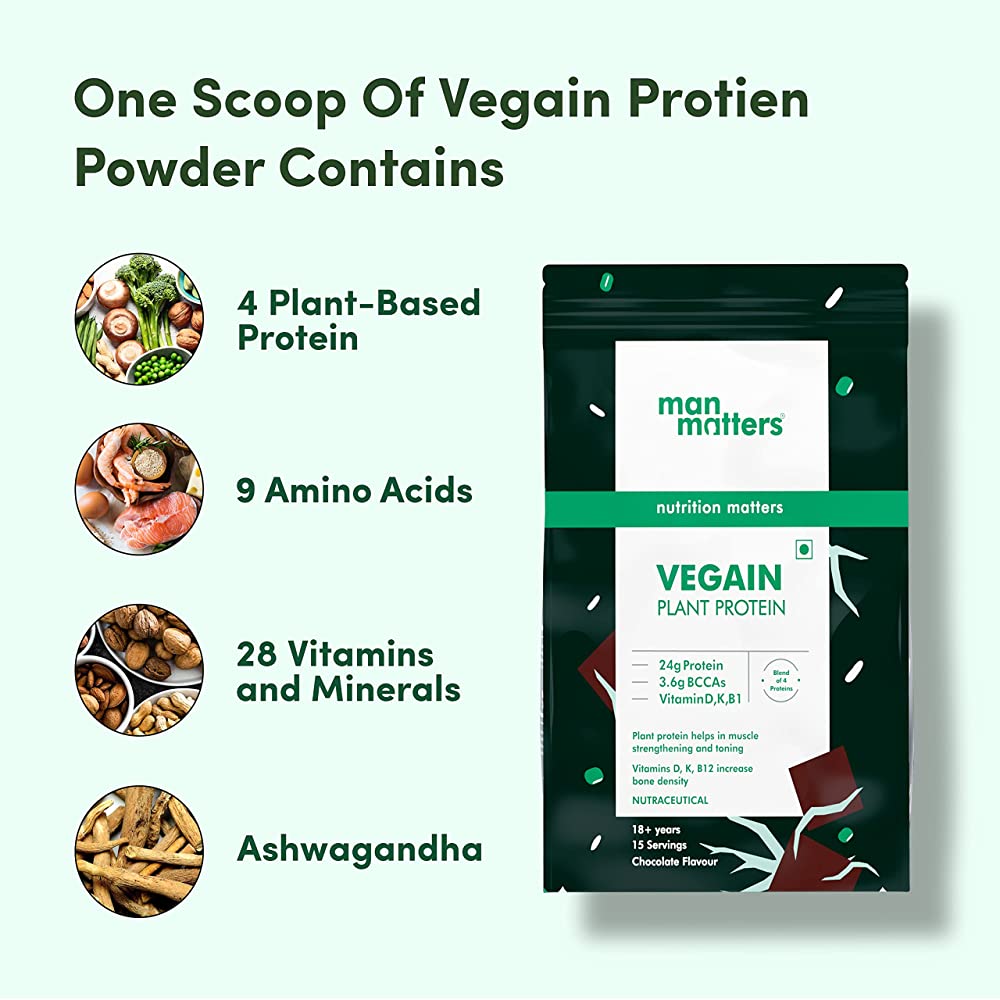 Man Matters Vegain Plant Protein Powder For Men - Distacart