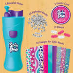 Thumbnail for Imagimake Spin n Pop DIY Bracelet Making Kit | Patented Electric Bracelet Maker | Ages 8-13 | Create 10 Unique Bracelets with Shiny Foil Beads, Alphabet Beads & Clasps for Teen Girls