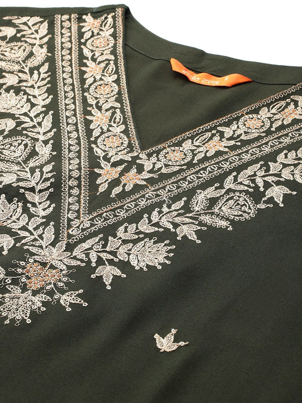 Indo Era Ethnic Motifs Embroidered Thread Work Kurta with Salwar & With Dupatta