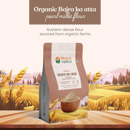 Bharat Vedica Organic Pearl Millet Flour - Organic Bajra ka Atta - Distacart