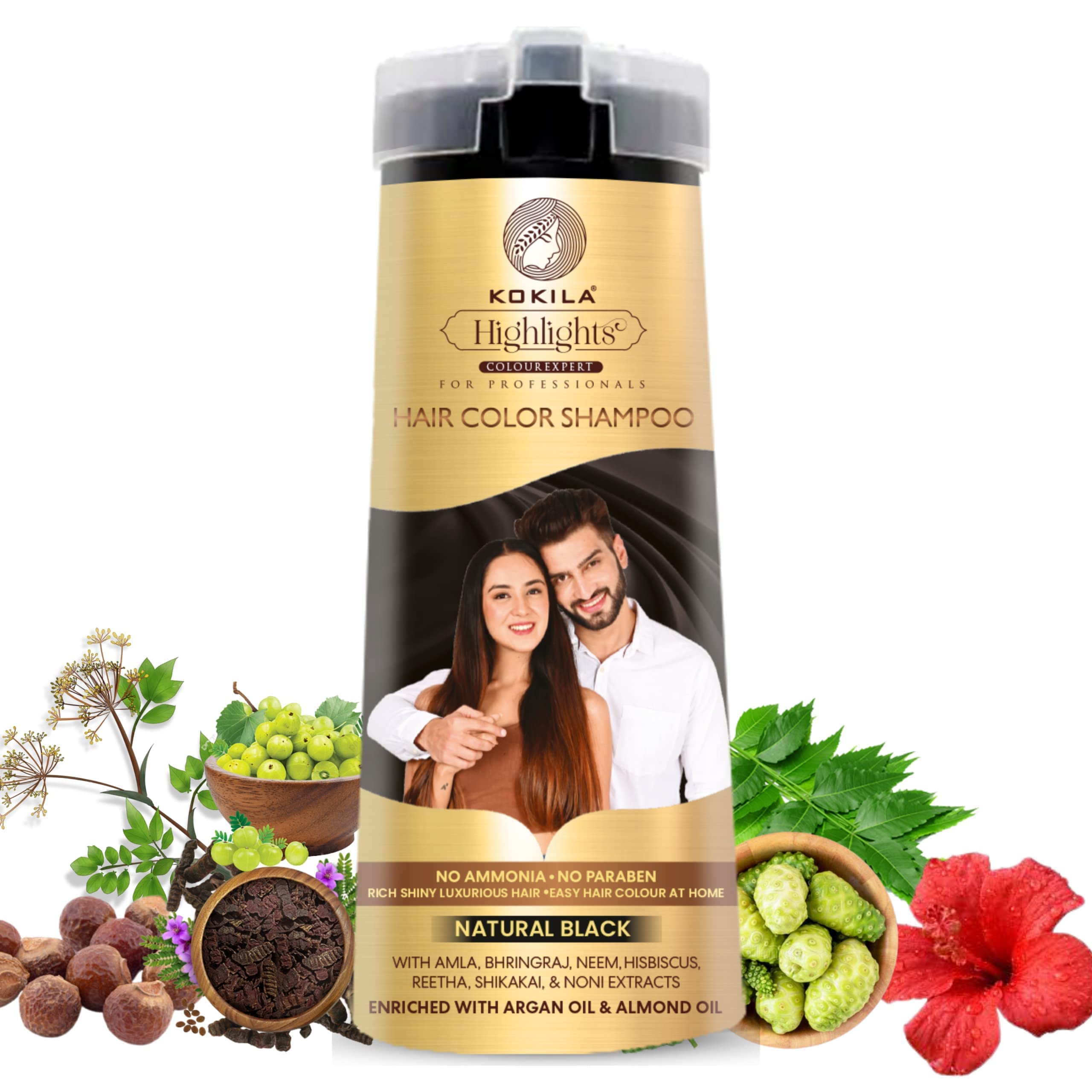 Kokila Shampoo For Men & Women, No Ammonia, No Paraben