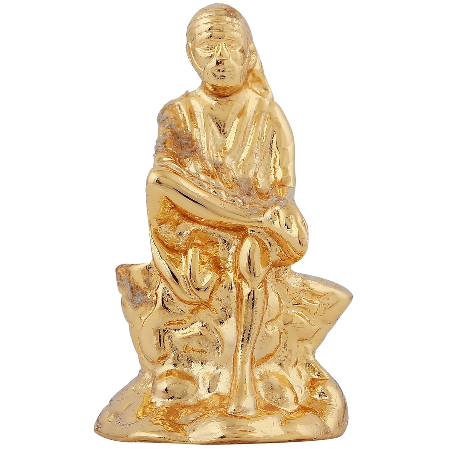 Estele Gold-Polished Divine Sirdi Sai Baba Idol for Pooja/Gifts/Car decor - Distacart