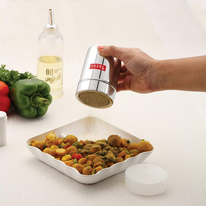 HAZEL Stainless Steel Powder Shaker with ABS Lid | 310 ML - Dista