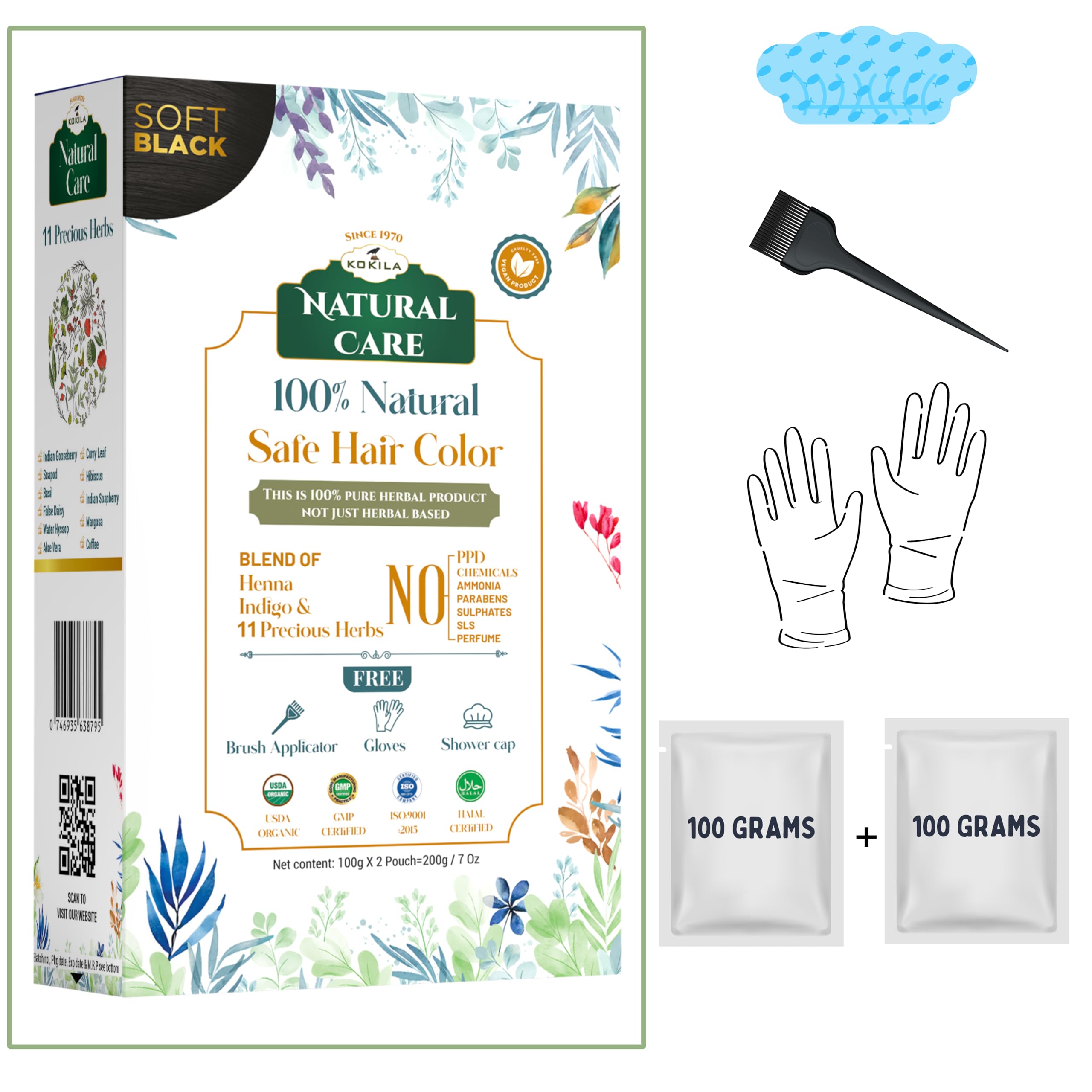 Kokila 100% Natural Safe Hair Color