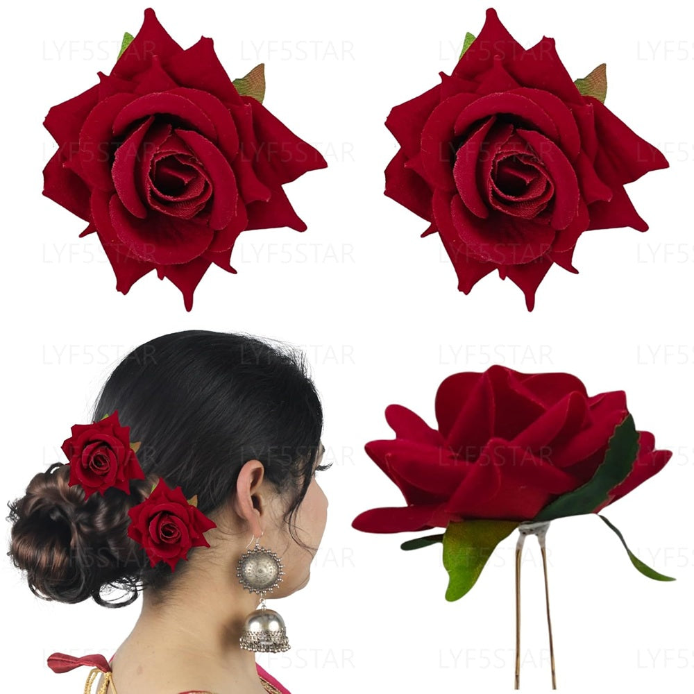 Red Rose Brooches