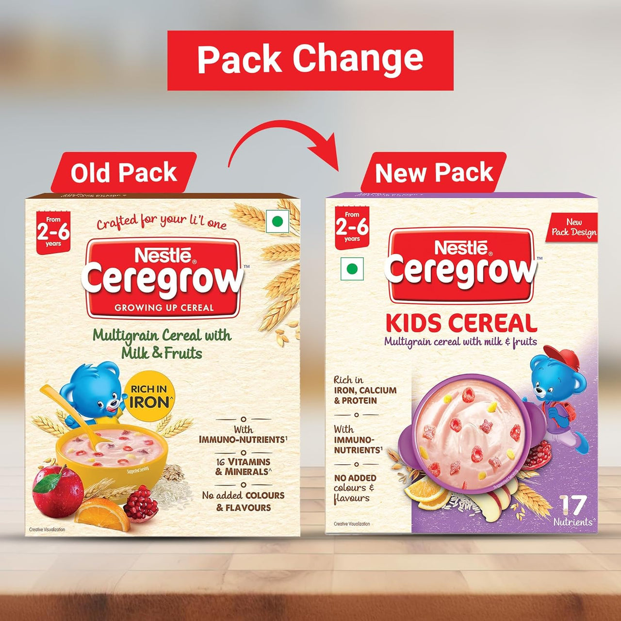 Nestle Ceregrow Kids Cereal-Multigrain, Milk &Fruits - Distacart