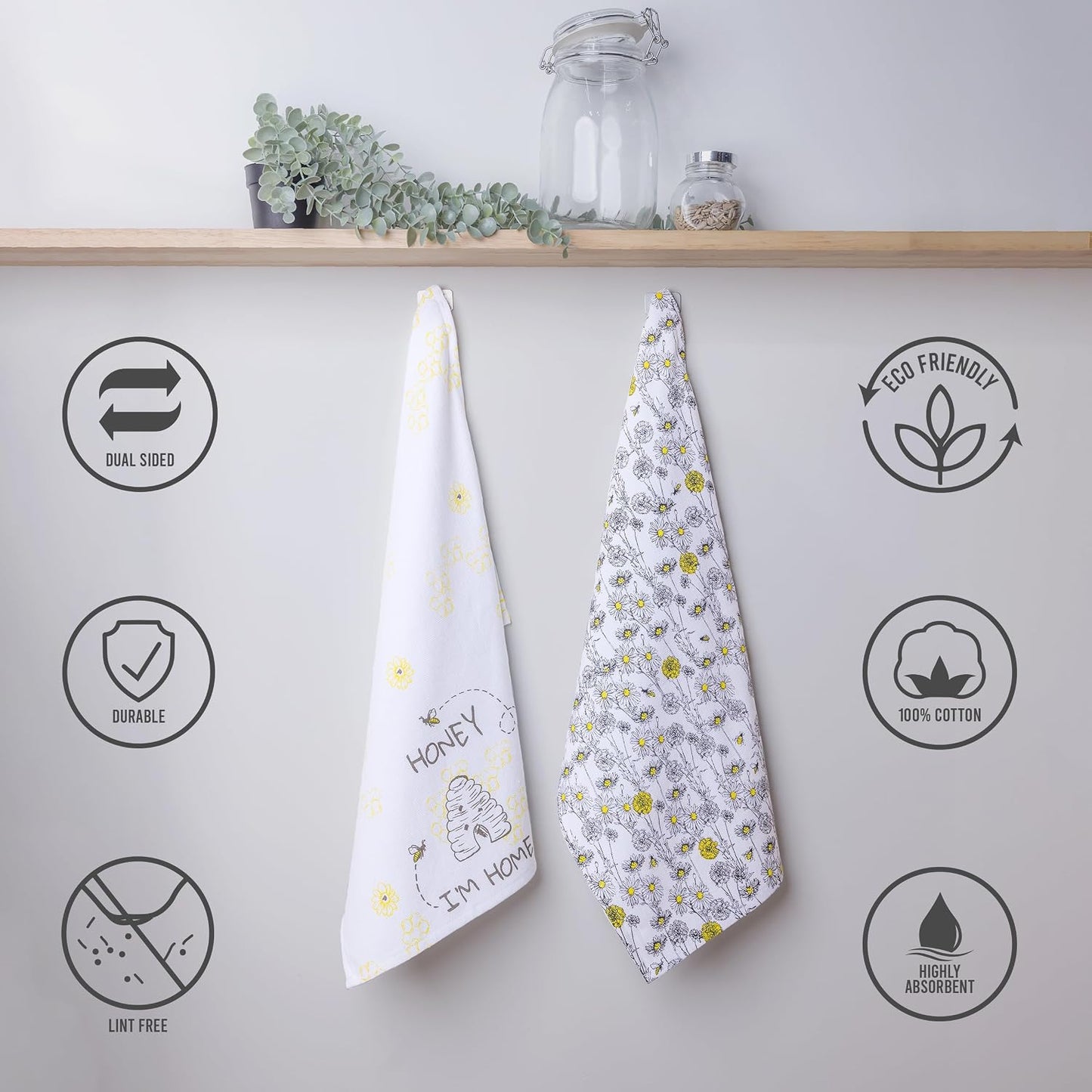 FRENCH BREAD Everyday Kitchen Towels - Set of 2 - Dista