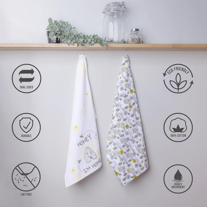 FRENCH BREAD Everyday Kitchen Towels - Set of 2 - Dista