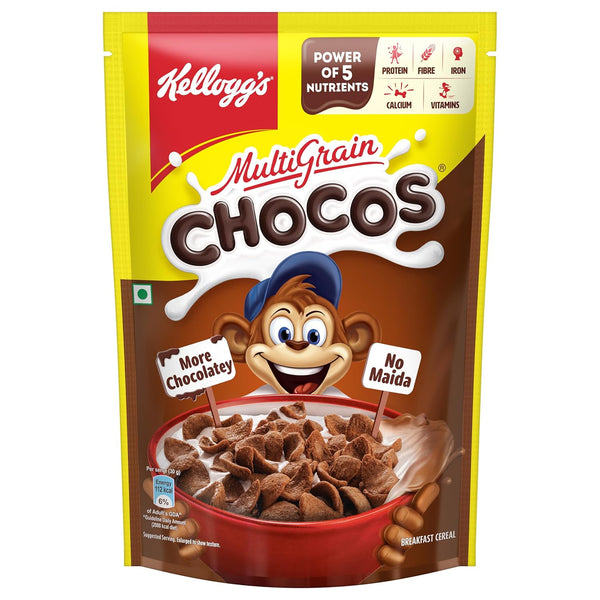 Kellogg's Multigrain Chocos For Kids, Power Of 5 Nutrients Protein, Fibre, Iron, Calcium, Vitamins - Distacart