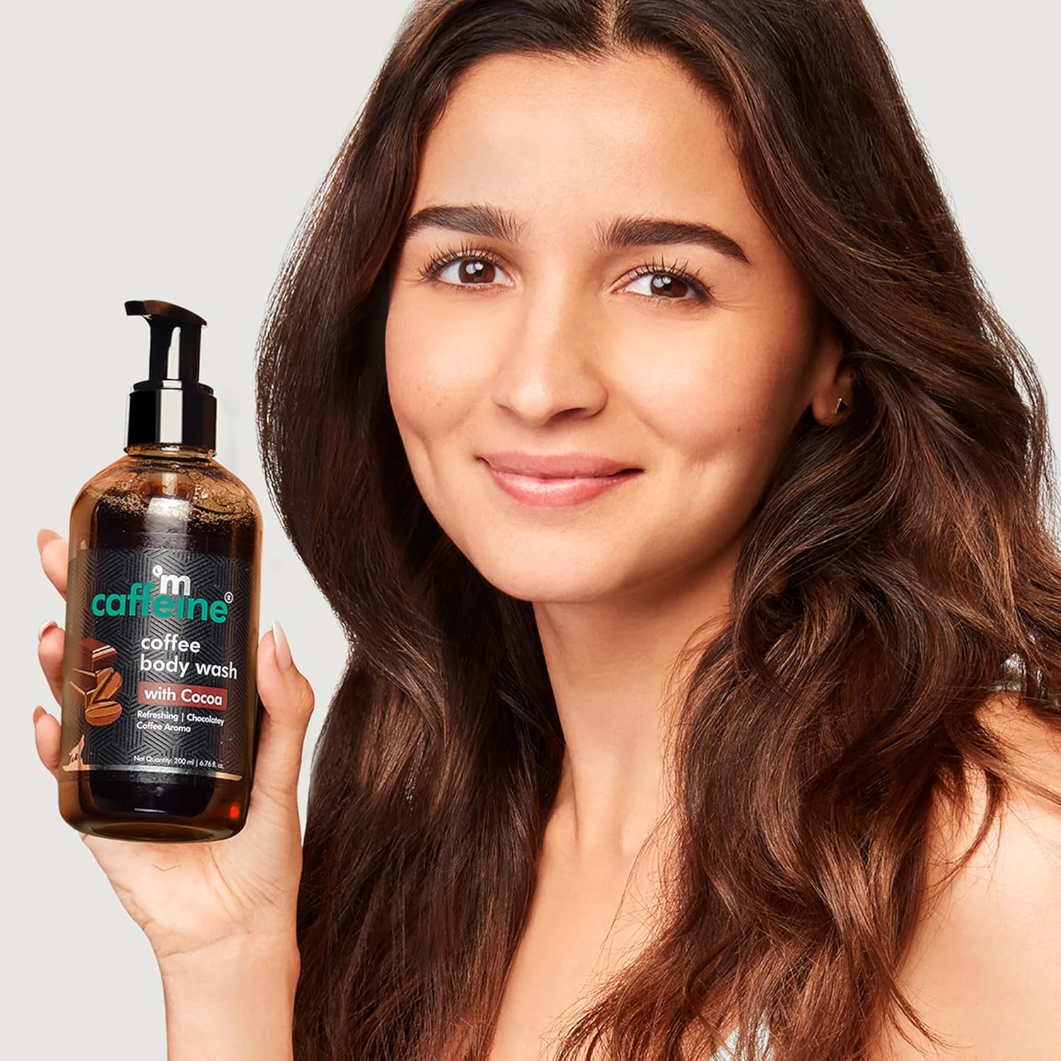 mCaffeine Coffee Body Wash with Cocoa for Refreshed & Moisturized Skin | Irresistible Chocolate Aroma | Vitamin E Rich Body Cleanser for Supple Skin | Sulphate Free Body Wash for Men & Women - 200 ml
