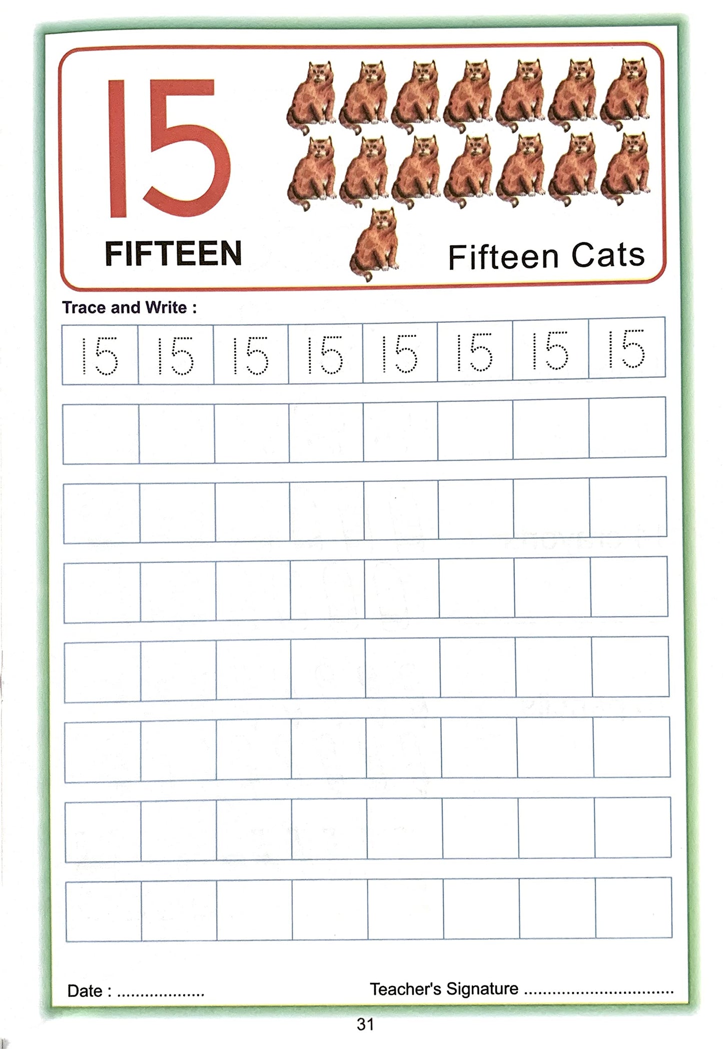 Number Writing Book.(1-50). - Dista