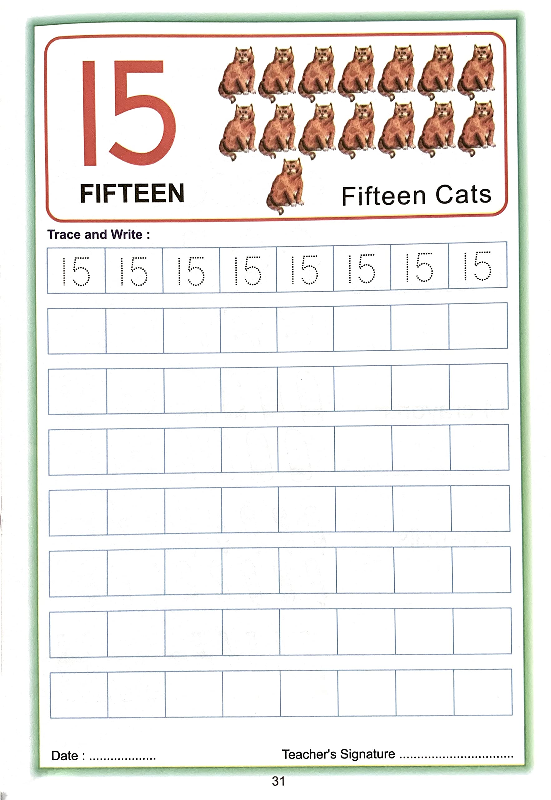 Number Writing Book.(1-50). - Dista
