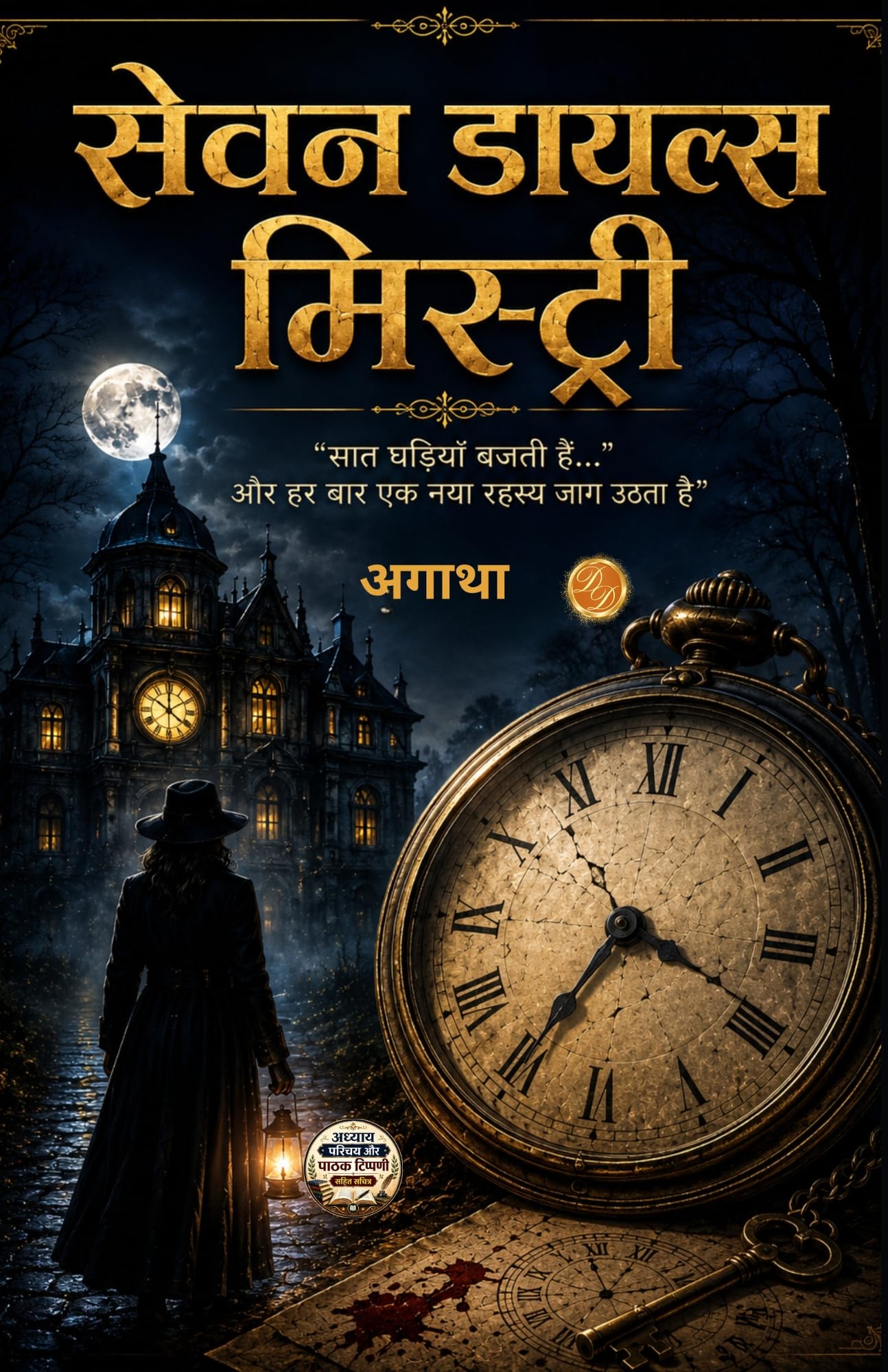 Seven Dials Mystery in Hindi सेवन डायल्स मिस्ट्री (सचित्र और परिशोधित) “सात घड़ियाँ बजती हैं... और हर बार एक नया रहस्य जाग उठता है” - DD Editorial - Dista