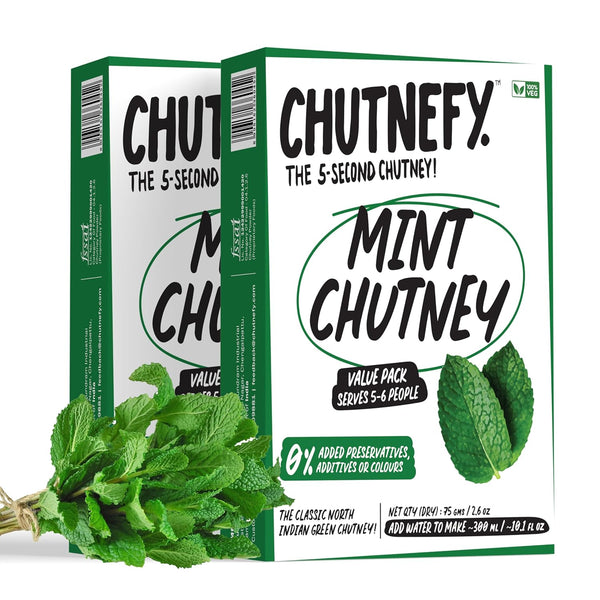 Chutnefy Mint Chutney | Delicious & Ready-to-Eat | 5-Second Instant Chutney