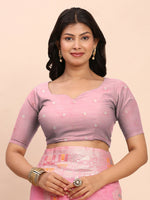 Thumbnail for Astita Linen Cotton Pink Saree