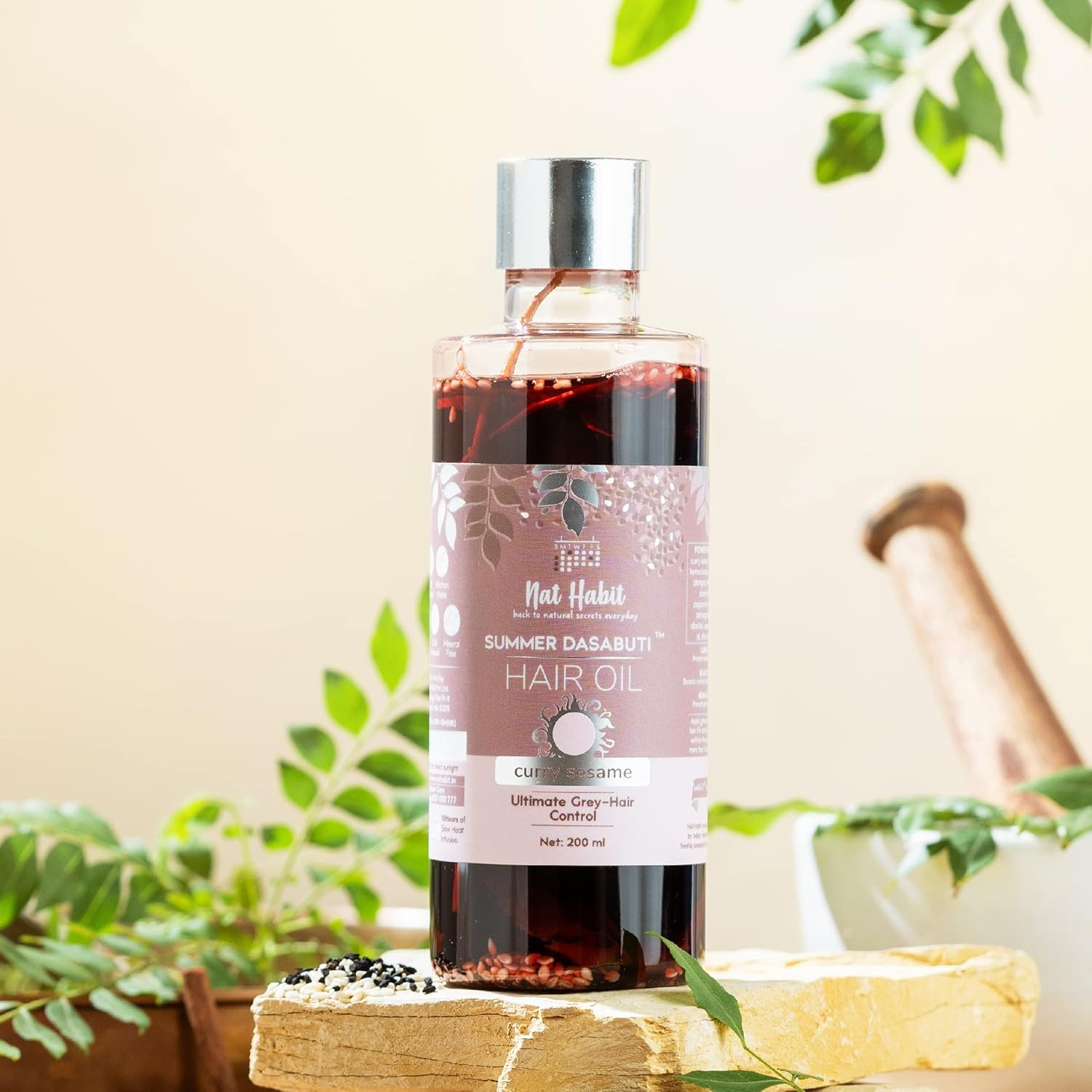 Nat Habit Curry Sesame Summer Hair Oil