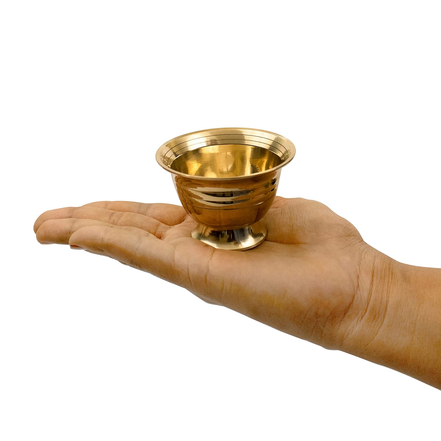 Spillbox Brass Chandhan Bowl|[Weight:60G]-Padam Payala (2) ,1 L - Dista