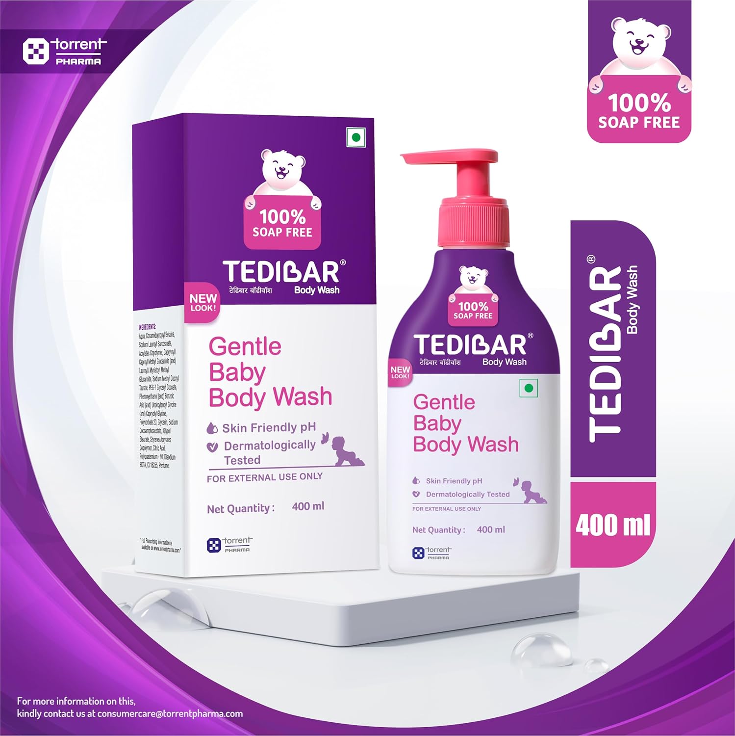 Tedibar Gentle Baby Body Wash For Prevents Dryness & Rashes - Distacart