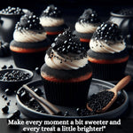 Thumbnail for black sprinkles bottle for decoration bottle 100 g