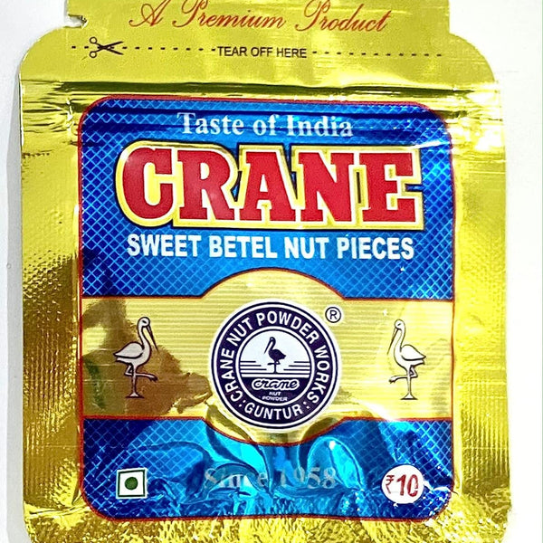 Crane Betel Nut Pieces Sweet Blue Pouch | Crane Supari | Premium Quality Taste of India Mouth Freshener - Distacart