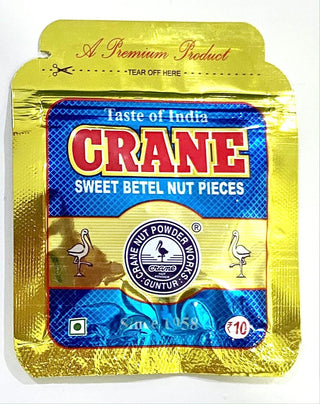 Crane Betel Nut Pieces Sweet Blue Pouch | Crane Supari | Premium Quality Taste of India Mouth Freshener - Distacart