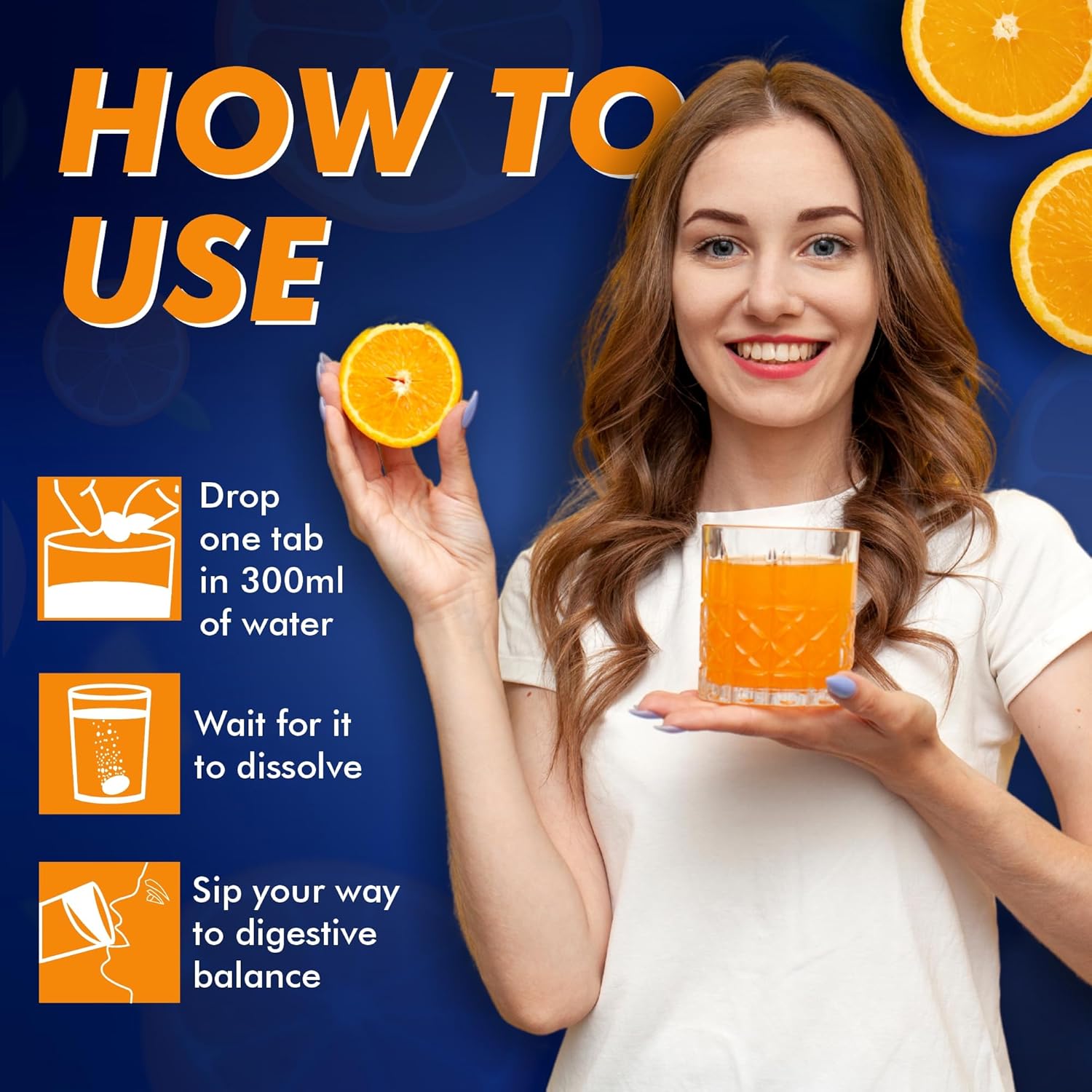 BOOSTIQ Electrolytes Effervescent Tablets - Orange Flavour - Distacart
