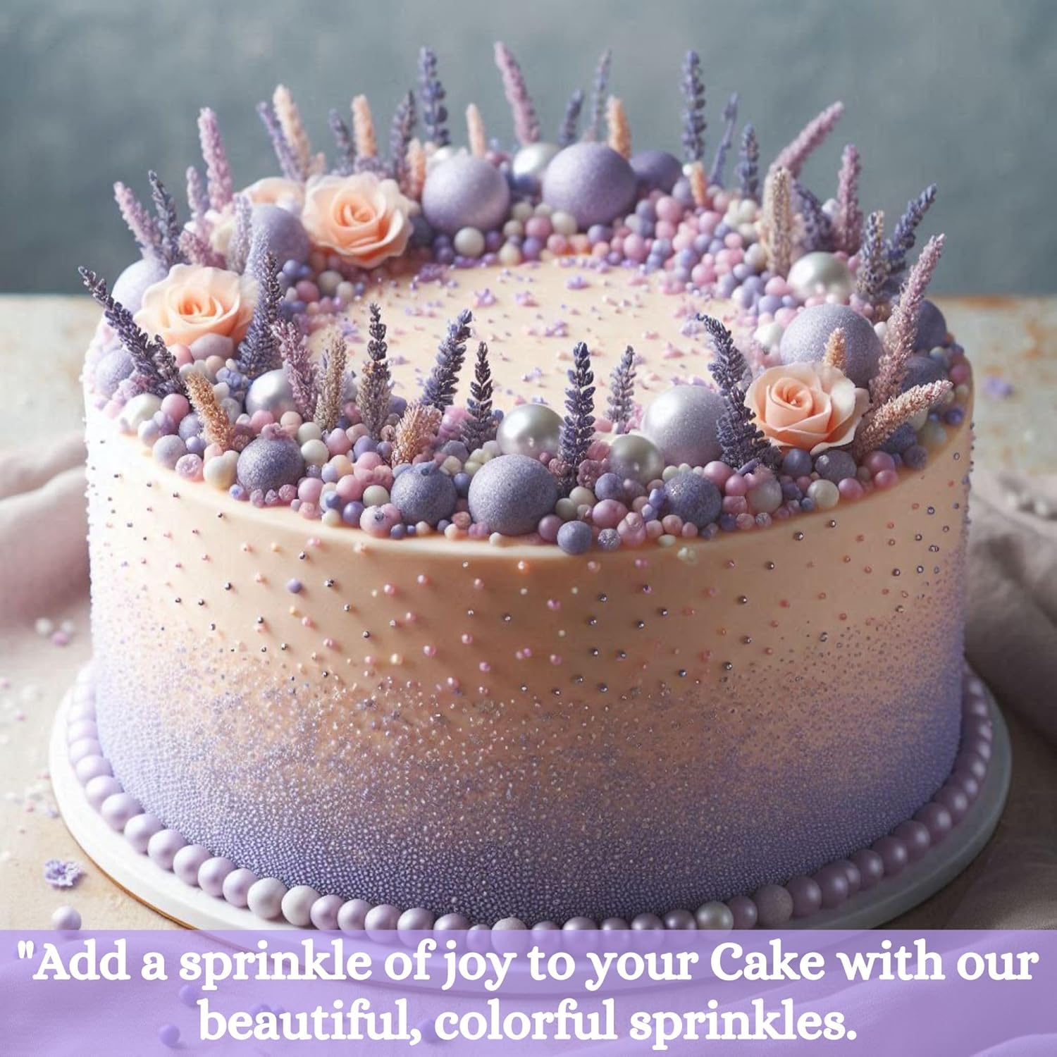 lavender sprinkles bottle for decoration bottle 100 g