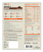 Thumbnail for FUELONE Whey Max (Chocolate, / 2.2lbs) | Whey Protein Concentrate & Whey Protein Isolate | 27g Protein & Creatine Monohydrate (Unflavoured, 100g, 33 Servings) | Combo Pack