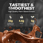 Thumbnail for NUTRABAY Gold 100% Pea Protein Powder - , Rich Chocolate Crème | 25g Protein, 4.6g BCAA, 5g Fiber | Complete Amino Profile | Tastiest & Smoothest Vegan, Plant Protein | Muscle Gain & Fast Recovery